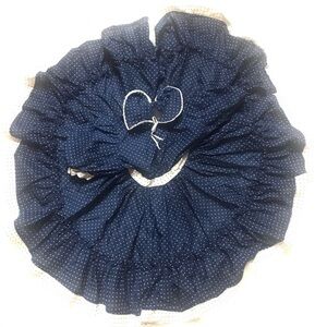 Blue Polkadot vintage cottagecore prairie dress 3T